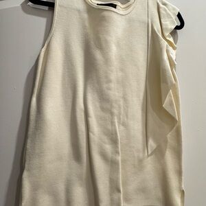 Elegant Cream Sleeveless Top